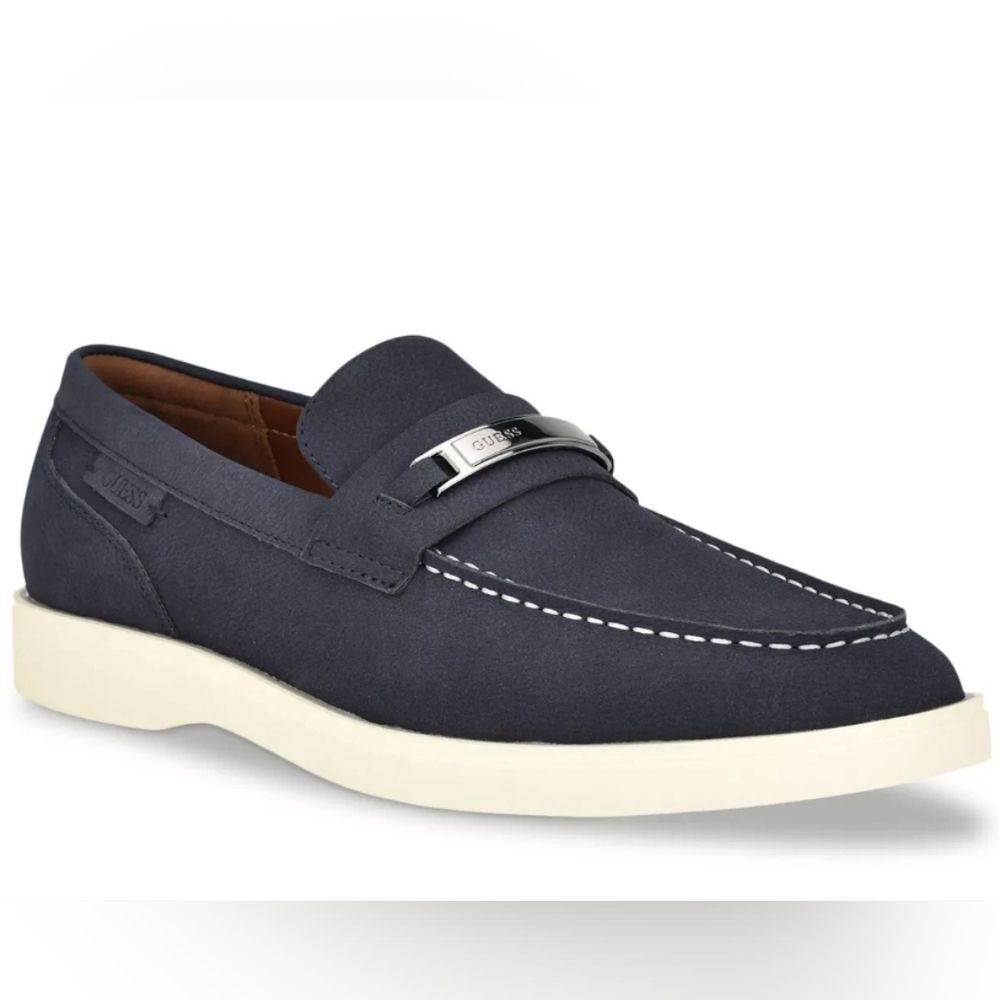 Guess Quido Blue Suede Loafer Size 9.5 NWOB